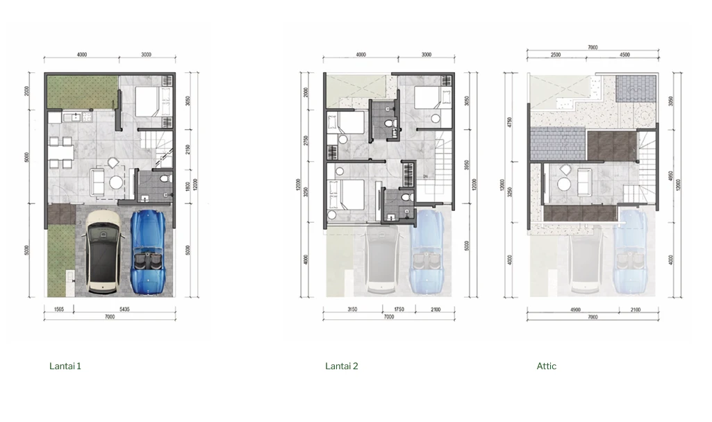 Floor plan for 7 × 12 Premium Attic