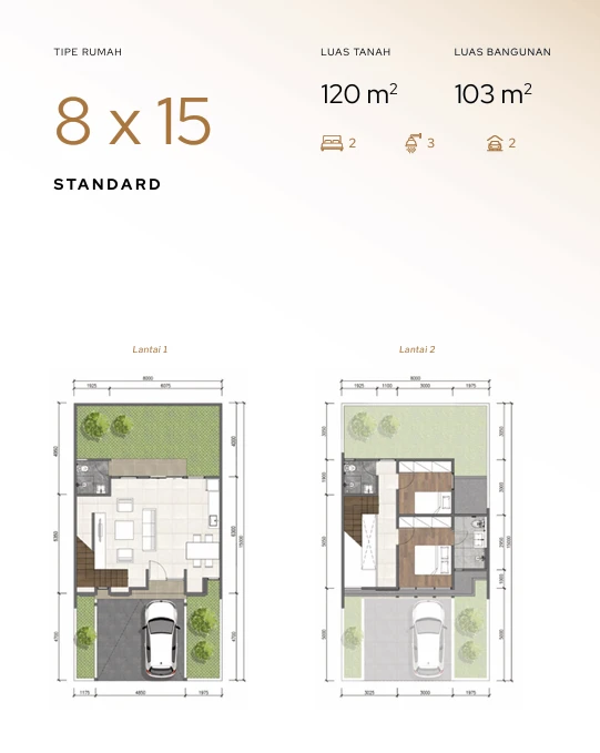 Floor plan for 8 × 15 Standard