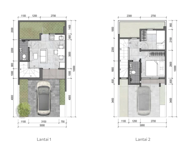 Floor plan for 5 × 10 Standard